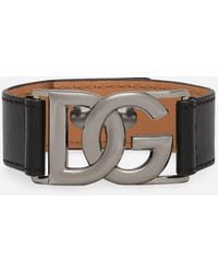 Dolce & Gabbana - Armband Aus Kalbsleder Mit Dg-Logo - Lyst