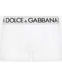 Dolce & Gabbana Baumwolle Zweierpack Slip Brando Baumwollstretch Uni und Pünktchen in Schwarz für Herren Herren Bekleidung Unterwäsche Boxershorts und Slips 