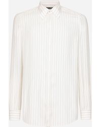 Dolce & Gabbana - Striped Poplin Martini-Fit Shirt - Lyst