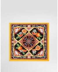 Dolce & Gabbana - 50X50 Carretto-Print Silk Twill Scarf - Lyst