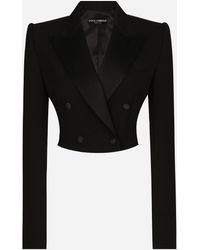 Dolce & Gabbana - Double-Breasted Wool Tuxedo Jacket - Lyst