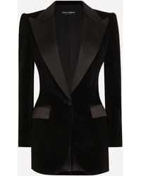 Dolce & Gabbana - Turlington ベルベット シングルブレスト タキシードジャケット - Lyst