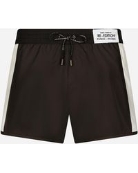 Dolce & Gabbana - Swim Shorts With Contrasting Band - Lyst