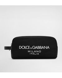 Dolce & Gabbana - Necessaire Aus Nylon Mit Gummiertem Logo - Lyst