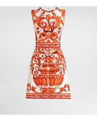 Dolce & Gabbana - Majolica-Print Short Dress - Lyst