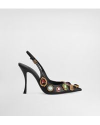 Dolce & Gabbana - Slingback With Stone Embroidery - Lyst