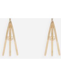 Dolce & Gabbana - Creole Multi-Hoop Earrings With Dg Logo - Lyst