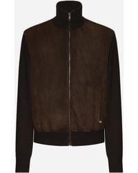Dolce & Gabbana - Jacket With Suede Front - Lyst