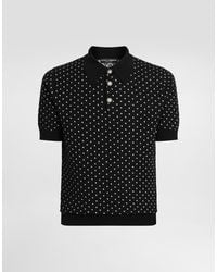 Dolce & Gabbana - Polka-Dot Buttoned Polo Shirt - Lyst