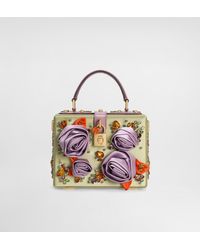 Dolce & Gabbana - Dolce Box Satin And Patent Leather Handbag - Lyst
