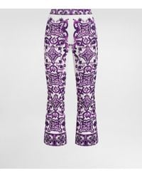 Dolce & Gabbana - Silk Trousers - Lyst