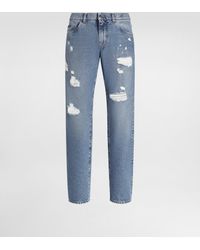 Dolce & Gabbana - Jeans Classic Aus Baumwolle Mit Plakette - Lyst