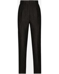 Dolce & Gabbana - Tailored Floral Jacquard Pants - Lyst