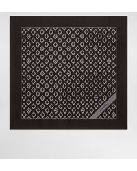 Dolce & Gabbana - Silk Pocket Square With Micro-Design And Logo - Lyst