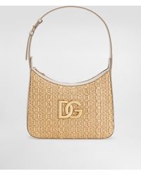 Dolce & Gabbana - Sac D'Épaule En Raphia Au Crochet - Lyst
