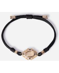 Dolce & Gabbana - Devotion ブレスレット ファブリック イエローゴールドペンダント - Lyst