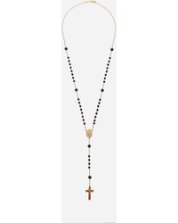 Dolce & Gabbana - Sicily Rosary Necklace 18-Carat And Jades - Lyst