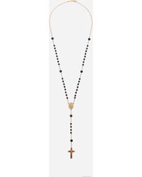 Dolce & Gabbana - Sicily Rosary Necklace 18-Carat And Jades - Lyst