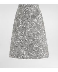 Dolce & Gabbana - Lamé Floral Jacquard Midi Skirt - Lyst