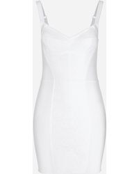 Dolce & Gabbana - Corset-Style Slip Dress - Lyst