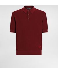 Dolce & Gabbana - ロゴエンブロイダリー コットン ポロシャツ - Lyst