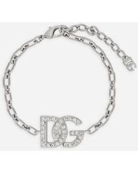 Dolce & Gabbana - Gliederarmband Mit Dg-Logo - Lyst