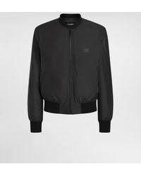 Dolce & Gabbana - Bómber De Tejido Técnico Con Placa - Lyst