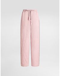 Dolce & Gabbana - Crinkled Striped Fabric Vanity Trousers - Lyst