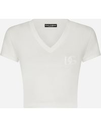 Dolce & Gabbana - Short-Sleeved T-Shirt With Dg Logo - Lyst