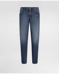 Dolce & Gabbana - Regular-Fit Cotton Jeans With Tag - Lyst