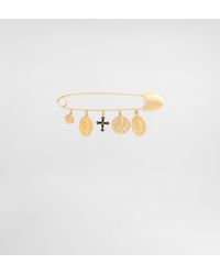 Dolce & Gabbana - Safety Brooch With Cross And Medals - Lyst