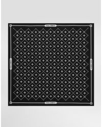 Dolce & Gabbana - 70X70 Silk Twill Scarf With Micro-Design And Logo - Lyst