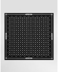 Dolce & Gabbana - 70X70 Silk Twill Scarf With Micro-Design And Logo - Lyst