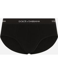 Dolce & Gabbana - Fine-Rib Cotton Brando Briefs - Lyst