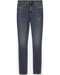 Dolce & Gabbana - Skinny Cotton Denim Audrey Jeans - Lyst