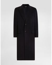 Dolce & Gabbana - Abrigo De Botonadura Sencilla En Cachemira - Lyst