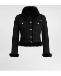 Dolce & Gabbana - Denim Jacket Lined With Fur - Lyst