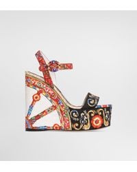 Dolce & Gabbana - Sandalo Zeppa - Lyst