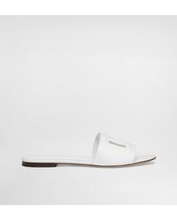 Dolce & Gabbana - Dg Logo Leather Sandal - Lyst
