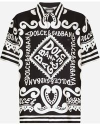 Dolce & Gabbana - Marina-Print Silk Hawaii Shirt - Lyst