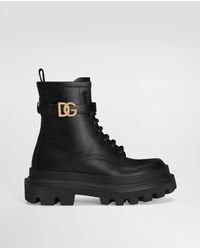 Dolce & Gabbana - Leather Ankle Boots - Lyst