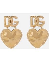Dolce & Gabbana - Heart Pendant Earrings - Lyst