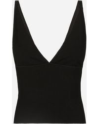 Dolce & Gabbana - Viscose-Knit Vest Top - Lyst