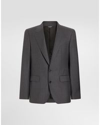 Dolce & Gabbana - Sicilia Light Single-Breasted Pinstripe Wool Jacket - Lyst