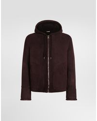 Dolce & Gabbana - Suede Shearling Jacket - Lyst