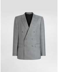 Dolce & Gabbana - Double-Breasted New Martini Glen Plaid Jacket - Lyst