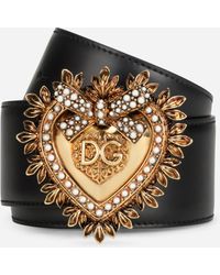 Dolce & Gabbana - Ceinture Devotion en cuir lux - Lyst
