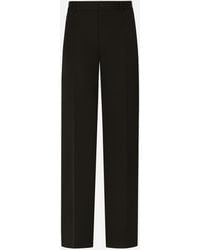 Dolce & Gabbana - Wollhose Mit Geradem Bein - Lyst
