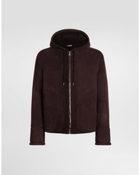 Dolce & Gabbana - Suede Shearling Jacket - Lyst