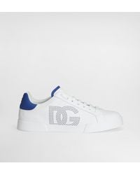 Dolce & Gabbana - Portofino Leather Low-Top Sneakers - Lyst